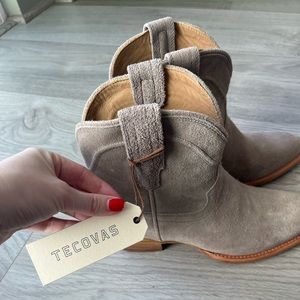 NWT TECOVAS LUCY - GREY WATERPROOF SUEDE